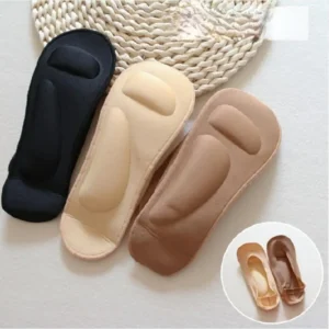 3D Boat Socks Three-dimensional Sponge Ice Silk Invisible Socks Women's Pump Socks Massage Plus Size Sock Rest High Heel Socks