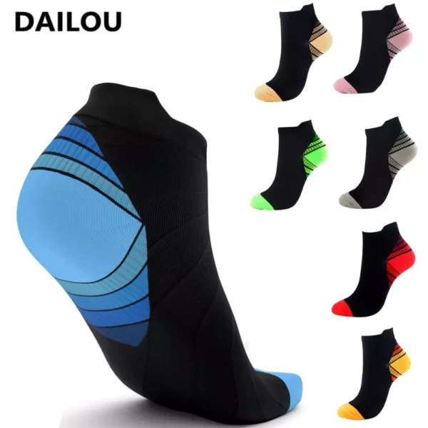 7 Colors Foot Compression Socks Men High Quality Plantar Fasciitis Heel Spurs Arch Pain Comfortable Women Socks Christmas Gifts