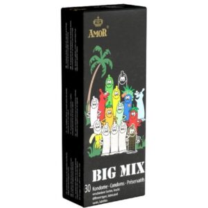 Amor Kondome Amor "Big Mix" Kondommix aus 30 Kondomen Packung mit, 30 St., das Sortiment zum Ausprobieren und Spaß haben