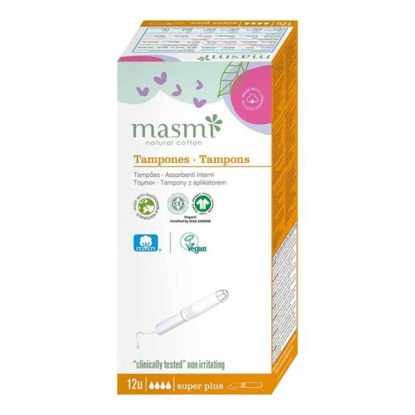 Bio Tampons Super Plus mit Applikator Masmi