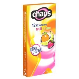 Chaps Kondome Fruit & Fun Packung mit, 12 St., farbige und fruchtige Kondome