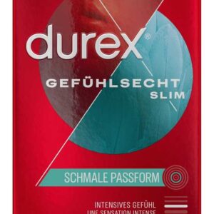 Durex 8 Gefühlsecht Slim Kondome 52,5 mm