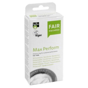 Fair Squared Kondome FAIR SQUARED Max Perform Kondome 52 mm - Vegane Kondome aus fair gehandeltem Naturkautschuk - Kondom gefühlsecht hauchzart