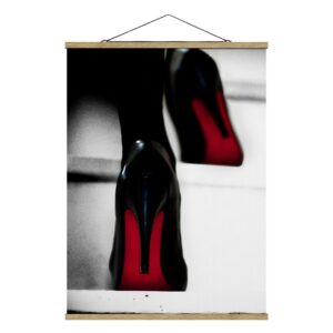 Glasbild High Heels in Red