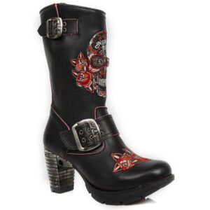 High Heels Frauen - BORDADOS ROJOS, TRAIL NEGRO TACON ACER - NEW ROCK - M.TR047-S3 41