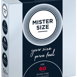 MISTER SIZE Kondome 3 Stück, Nominale Breite 60mm, gefühlsecht & feucht