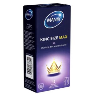 Manix XXL-Kondome King Size - Max XL Packung mit, 12 St., hauchzarte XL-Kondome mit erregender Spezialform