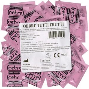 OEBRE Kondome Tutti-Frutti Beutel mit, 100 St., Club-Kondome, Kondome mit Tutti-Frutti-Geschmack