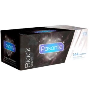 Pasante Kondome Pasante "Black Velvet" schwarze Kondome mit samtweicher Oberfläche Packung mit, 144 St.
