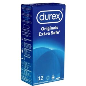 durex Kondome Originals Extra Safe Packung mit, 12 St., extra sichere Markenkondome mit Easy-On™-Passform