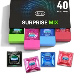durex Kondome Suprise Me, 1 St., 4 unterschiedliche Varianten, 40 Stk.