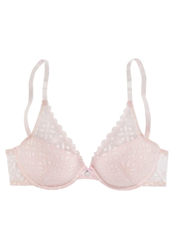 s.Oliver Push-up-BH "Amelie", aus floraler, transparenter Spitze, Dessous