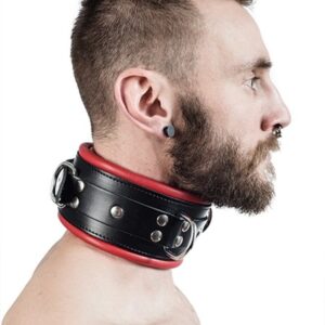 slaves neck chain red upholstery