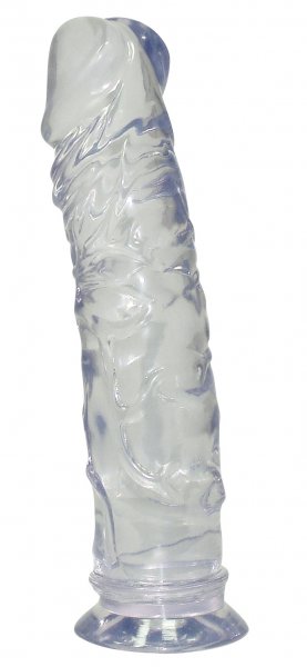 Clear Medium dildo in a special design – Ø 3,5 x 19,5 cm