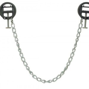 Round nipple screw clamps in black