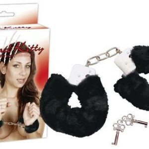 safety handcuffs with black plush cover