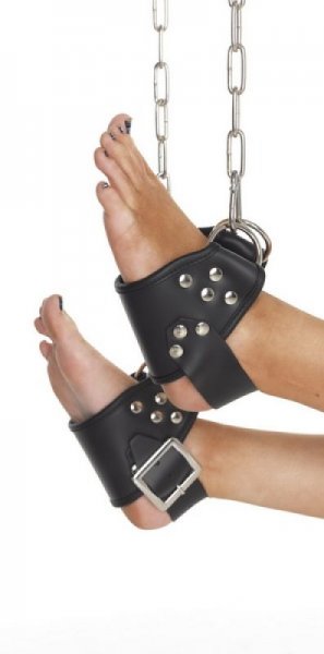 Footstraps leather black