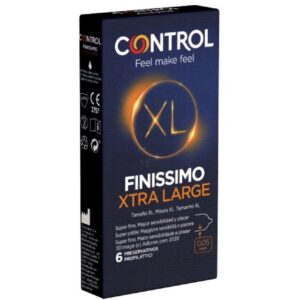 CONTROL CONDOMS XXL-Kondome Finissimo Xtra Large Packung mit, 6 St., ultradünne XXL-Kondome für super sensitiven Safer Sex