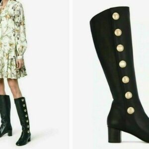 Chloé CHLOE ORLANDO ICONIC CULT ZIP KNEE HIGH BOOTS HEELED STIEFEL SCHUHE SH Stiefelette