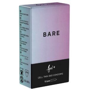 Feel Kondome Bare - nur 0.03mm Wandstärke Packung mit, 12 St., für ein Gefühl von fast völliger Nacktheit bei maximalen Schutz