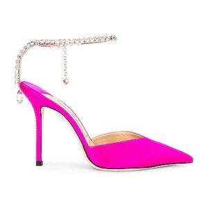 Jimmy Choo HIGH-HEELS SADA 100 in Fuchsia & Crystal Honey - Fuchsia. Size 36 (also in ).