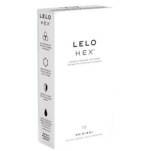 Lelo Kondome Lelo HEX Original Packung mit, 12 St., die Kondom-Innovation mit revolutionärer Sechseckstruktur