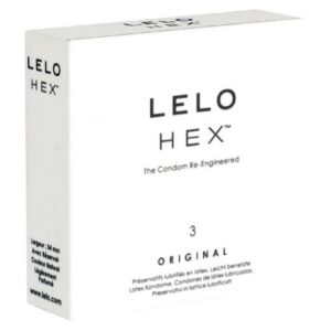 Lelo Kondome Lelo HEX Original Packung mit, 3 St., die Kondom-Innovation mit revolutionärer Sechseckstruktur