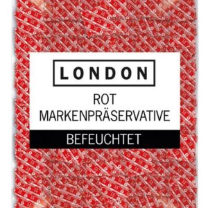 London Einhand-Kondome LONDON Feucht rot 1000er