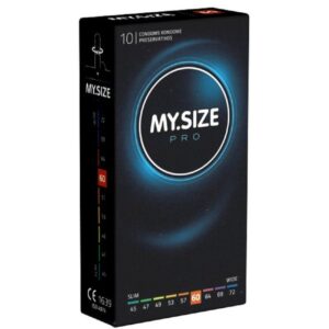 MY.SIZE XXL-Kondome PRO 60mm Packung mit, 10 St., Maßkondome, Kondome für besten Tragekomfort und Sicherheit, die neue Generation MY.SIZE Kondome
