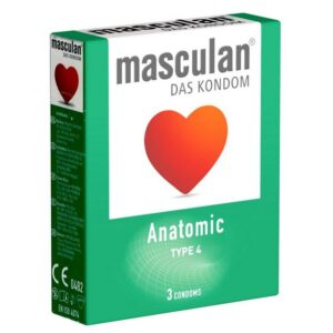 Masculan Kondome Typ 4 (anatomic) Packung mit, 3 St., anatomische Kondome mit enger Kranzfurche