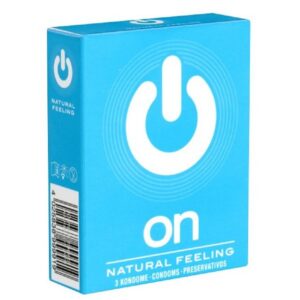 ON Condoms Kondome Natural Feeling Packung mit, 3 St., klassische Kondome für jede Stellung