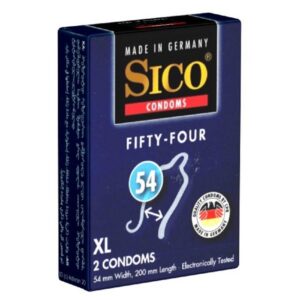 SICO Kondome Size "Fifty-Four" Größe XL (54mm) Packung mit, 2 St., Kondome nach Maß