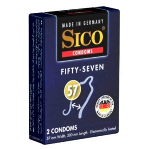 SICO XXL-Kondome Size "Fifty-Seven" Größe XXL (57mm) Packung mit, 2 St., Kondome nach Maß