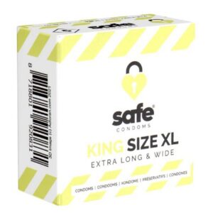 Safe XXL-Kondome KING Size XL (Extra Long & Wide) Packung mit, 5 St., große Kondome für ein sicheres Gefühl