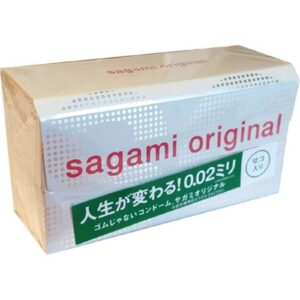 Sagami Kondome Original 0.02 - für Latex-Allergiker geeignet, Packung mit, 12 St., latexfreie Kondome, ultradünne japanische Kondome