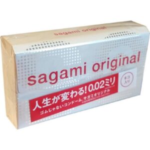 Sagami Kondome Original 0.02 - für Latex-Allergiker geeignet, Packung mit, 6 St., latexfreie Kondome, ultradünne japanische Kondome