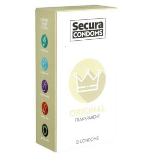 Secura Kondome Original Packung mit, 12 St., transparente Standard-Kondome