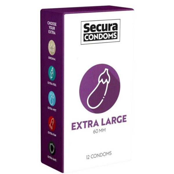 Secura XXL-Kondome Extra Large Packung mit, 12 St., extra große Kondome für mehr Komfort