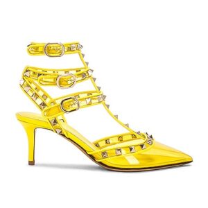 Valentino Garavani HIGH HEELS ROCKSTUD in Shocking Yellow - Yellow. Size 36 (also in ).