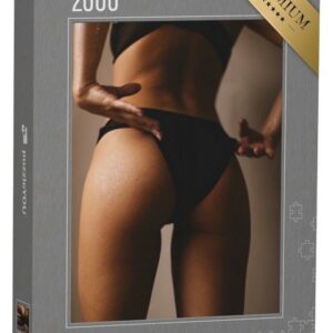 puzzleYOU Puzzle Detailfotografie: eine Frau in schwarzen Dessous, 2000 Puzzleteile, puzzleYOU-Kollektionen Erotik