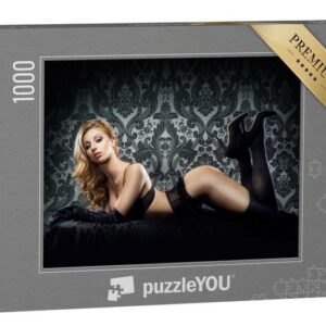puzzleYOU Puzzle Erotische Kunst: Schwarze Dessous, 1000 Puzzleteile, puzzleYOU-Kollektionen Erotik