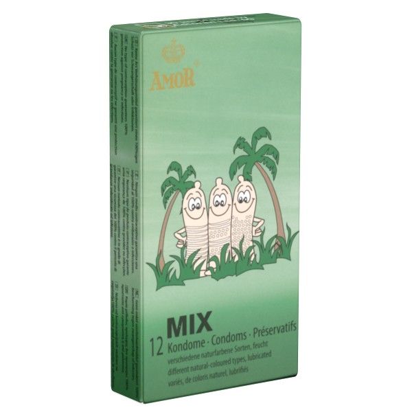 Amor „Mix“ stimulierende Kondome mit verschiedenen Texturen