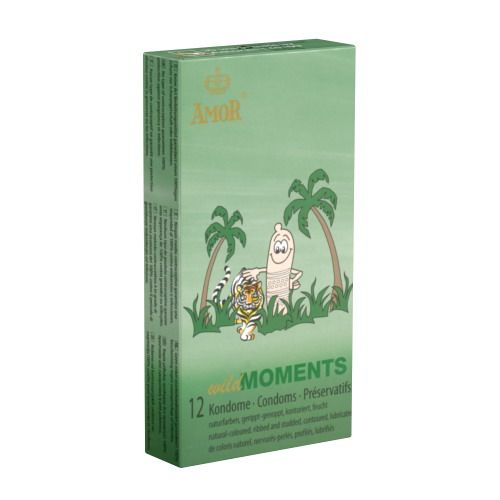 Amor „Wild Moments“ konturierte Kondome mit Rillen und Noppen