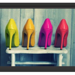 Bunte High Heels, im Schwebe-Effekt Bilderrahmen