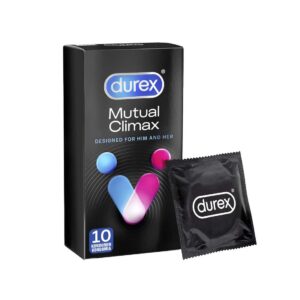 Durex 10 gerippt-genoppte Mutual Climax Kondome 56 mm