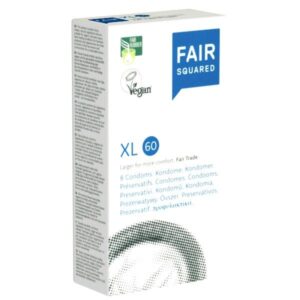 Fair Squared "XL 60" geräumige Fair-Trade-Kondome, CO²-neutral und vegan