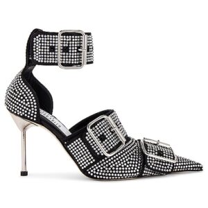 GIUSEPPE DI MORABITO HIGH HEELS MIT SCHNALLEN UND STRASS in Black. Size 35, 36, 37, 38, 39, 40.