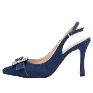 Hammerstein Slingback-pumps In Denim-optik Mit Zierschnalle High-Heel-Pumps