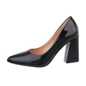 Ital-Design Damen Abendschuhe Elegant High-Heel-Pumps (85744362) Blockabsatz High Heel Pumps in Schwarz