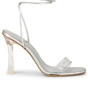 Larroude HIGH-HEELS GLORIA in Metallic Silver. Size 10, 6, 8.5.